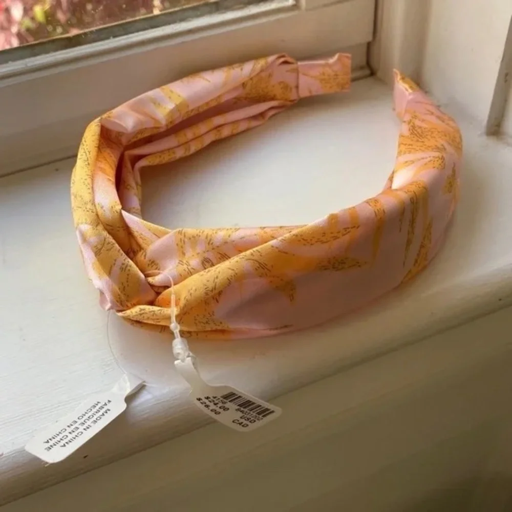 NWT Anthropologie Pink Palm Twist Headband